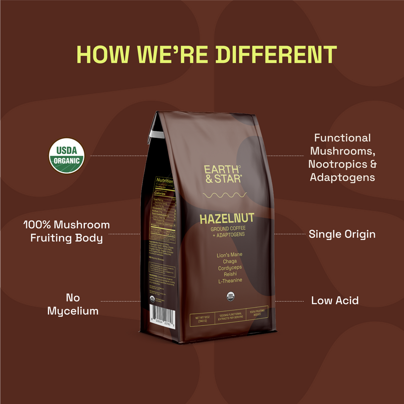 Hazelnut Ground Coffee + Adaptogens